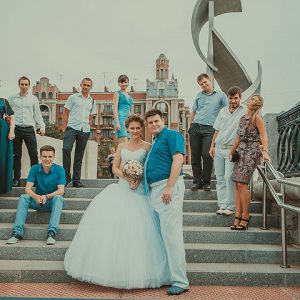 групповое свадебное фото