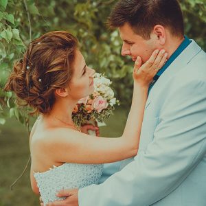 свадебная прогулка в парке - портреты