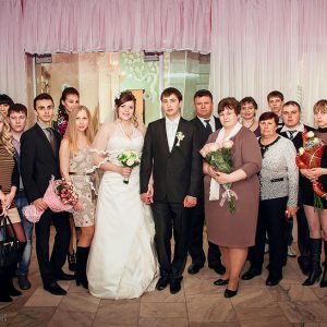 общий портрет на свадьбе - профессиональный фотограф